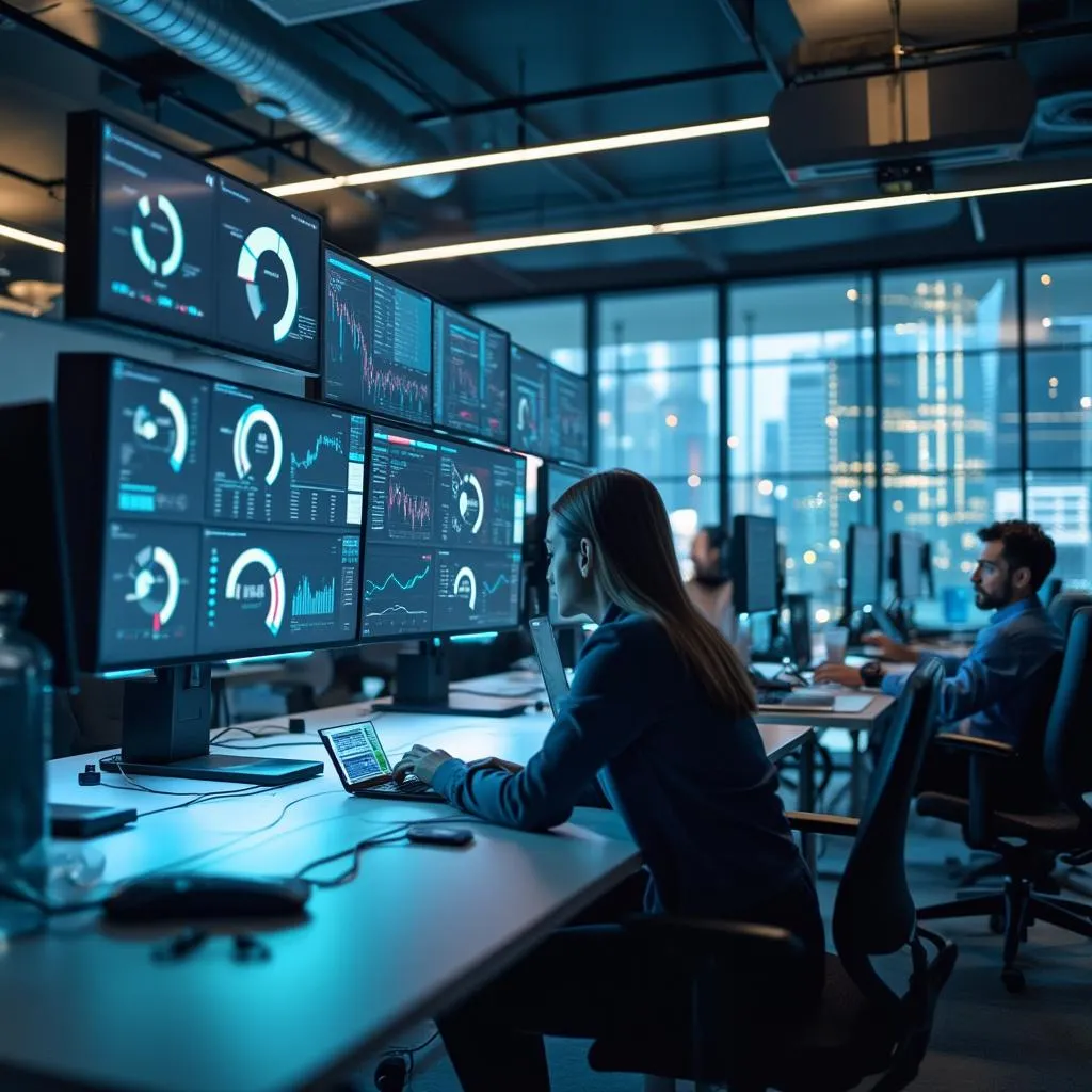 Equipo analizando datos de mercado